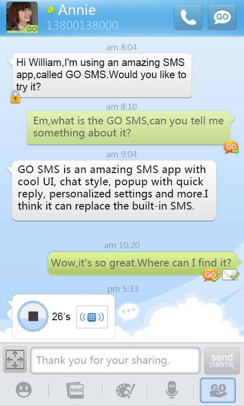 GO SMS Pro GO1.0 Theme 2