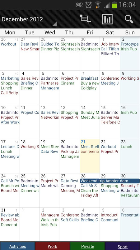 Business Calendar Pro 3