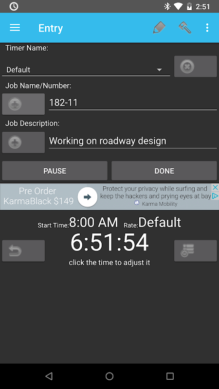 Time Card para Android 1