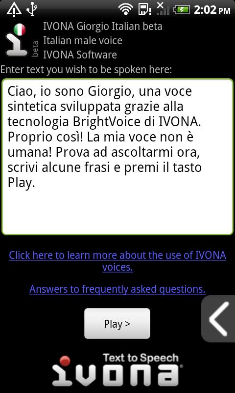 IVONA Giorgio Italian beta 3