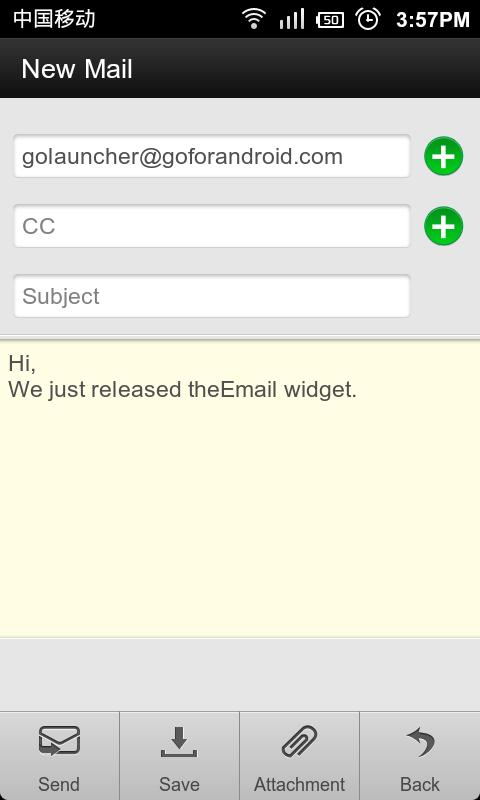 GO Email Widget 3