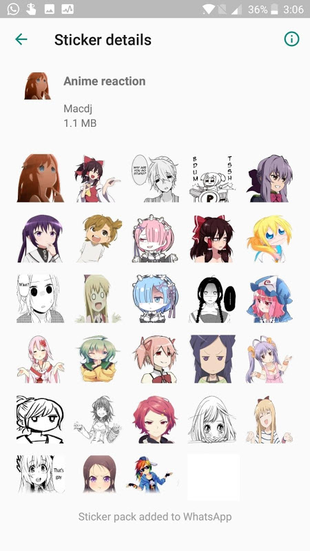 Anime stickers para WhatsApp 3