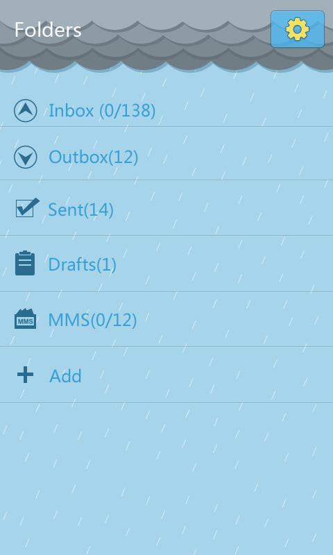GO SMS Pro Rainy day Theme 4