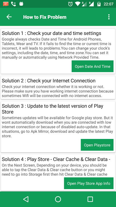 Play Services & Play store Information 1