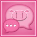 descargar Pink Pig Go SMS Pro Theme gratis