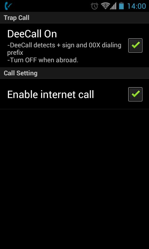 DeeCall with Internet call 3